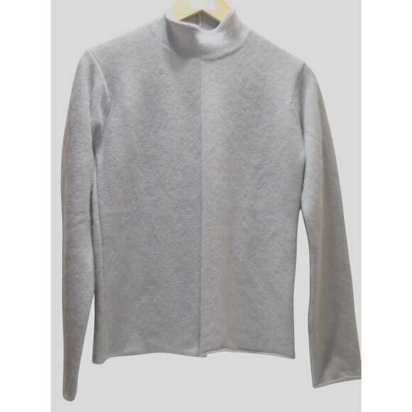 Neiman Marcus 100% Cashmere Womens M Sweater Lavender Mock Neck Luxe Classic - Picture 1 of 6